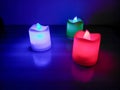 Three lights in form of candle Royalty Free Stock Photo