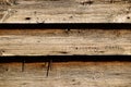 Three Line Old Wood Background with Nails Royalty Free Stock Photo