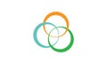 three Lines in Circle logo icon
