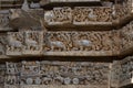 Three lines of friezes at Chennakesava Temple, Somanathpur India