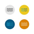 Three lines simple water sea waves icon