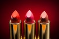 Three lipsticks