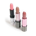 Three lipsticks with different colors