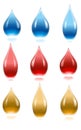 Three liquid drops Royalty Free Stock Photo