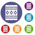 Three literary books icons set Royalty Free Stock Photo