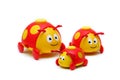 Three little bug toys for children Royalty Free Stock Photo