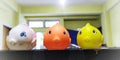 Three little cute plastic fish toy