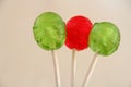 Three lollipops Royalty Free Stock Photo