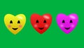 three love, heart and blushing emoji