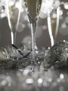 Three luxury champagne glasses