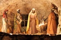 Three Magi and Jesus Christ scene Royalty Free Stock Photo