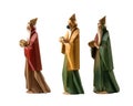 Three Magic Kings Day christmas 3d wise men came to worship the Infant Christ, brought him a gift of gold, frankincense and myrrh