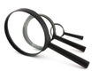 Three magnifiers Royalty Free Stock Photo