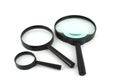 Three magnifiers Royalty Free Stock Photo