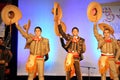 Three Male Mexican Dancers Royalty Free Stock Photo