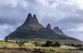 Three Mammals mountains on Mauritius panorama Royalty Free Stock Photo