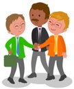 Businessmen shaking hands vector