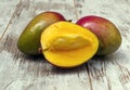 Three mangoes Royalty Free Stock Photo