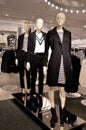 Three Mannequins wearing black and white clothing