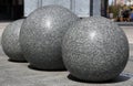 Three marble balls decoration of a residential area
