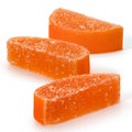 Three marmalade orange slices