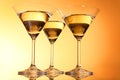 Three martini glasses Royalty Free Stock Photo