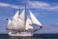 Three-masted gaff schooner Grossherzogin Elisabeth Royalty Free Stock Photo