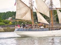 Three masted schooner ship, Le Francais, french boat