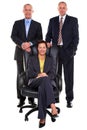 Three mature business people