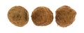 Three meatballs on a white background Royalty Free Stock Photo