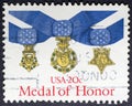Three Medals of Honor in vintage USA stamp