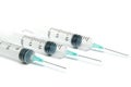 Three medical syringe