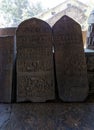 Three memorial hero stones at Tarkeshwara Temple