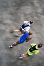 Three men jogging