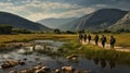 Mediterranean Landscape With Stream: A Captivating Uhd Image