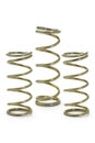 Three metal spring coils