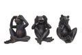 Three Metall Frogs