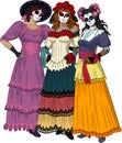 Three Mexican Graces Royalty Free Stock Photo