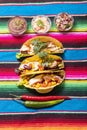 Three mexican tacos