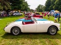 Three MG convertible cars lined up