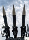 Three military rockets