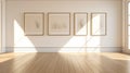 Contemporary Landscapes: Delicate Tonalist Frames On White Wood Floor