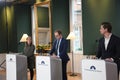 Three ministers joint press conference on Danish welfare Royalty Free Stock Photo