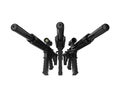 Three modern assault rifles with silencers Royalty Free Stock Photo