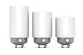 Three Modern Automatic Water Heaters Royalty Free Stock Photo