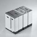 Three Modern Office Paper Shredders in a Row Royalty Free Stock Photo