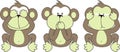 Three monkeys saying