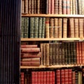 Three more shelves of old pretty books Royalty Free Stock Photo