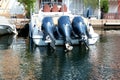 Three motors for boat Royalty Free Stock Photo