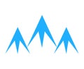 Three mountain peaks logo design